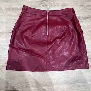 Lulu’s vegan leather skirt
